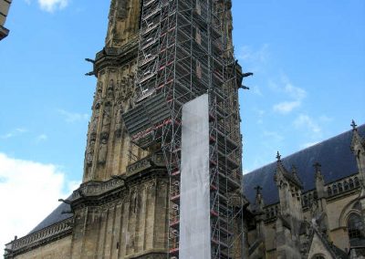 échafaudage du clocher – Cathédrale de Nevers